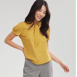 Short Sleeve Blouse - Golden Dot